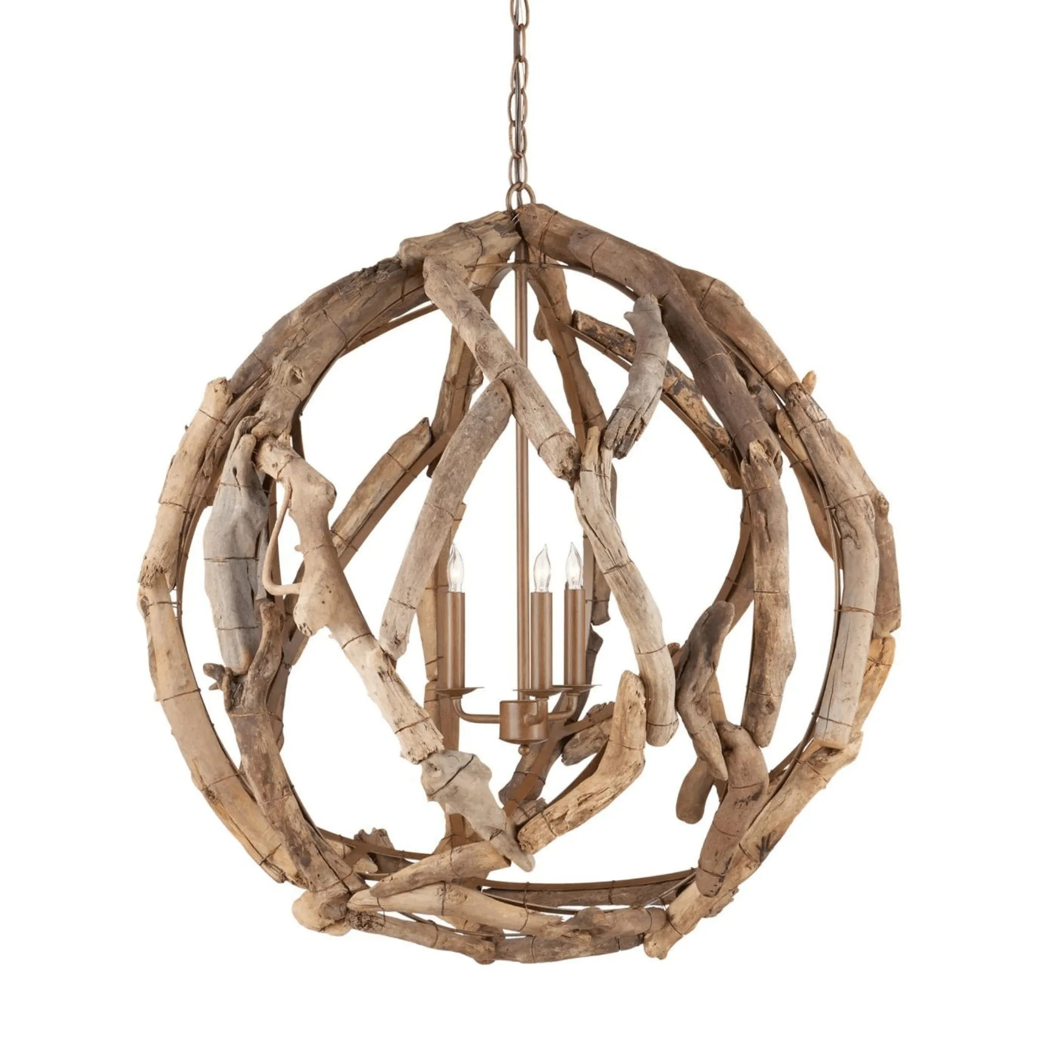 Driftwood Orb Chandelier