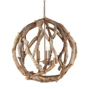 Driftwood Orb Chandelier