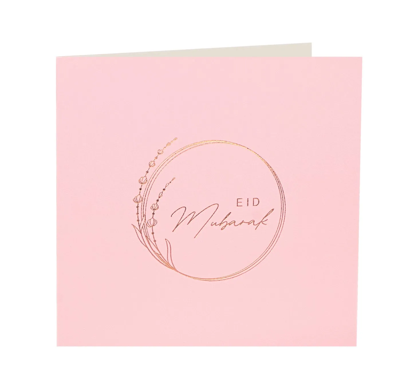 Eid Mubarak Gold Foiled Greeting Card in Blush Pink - RC 29