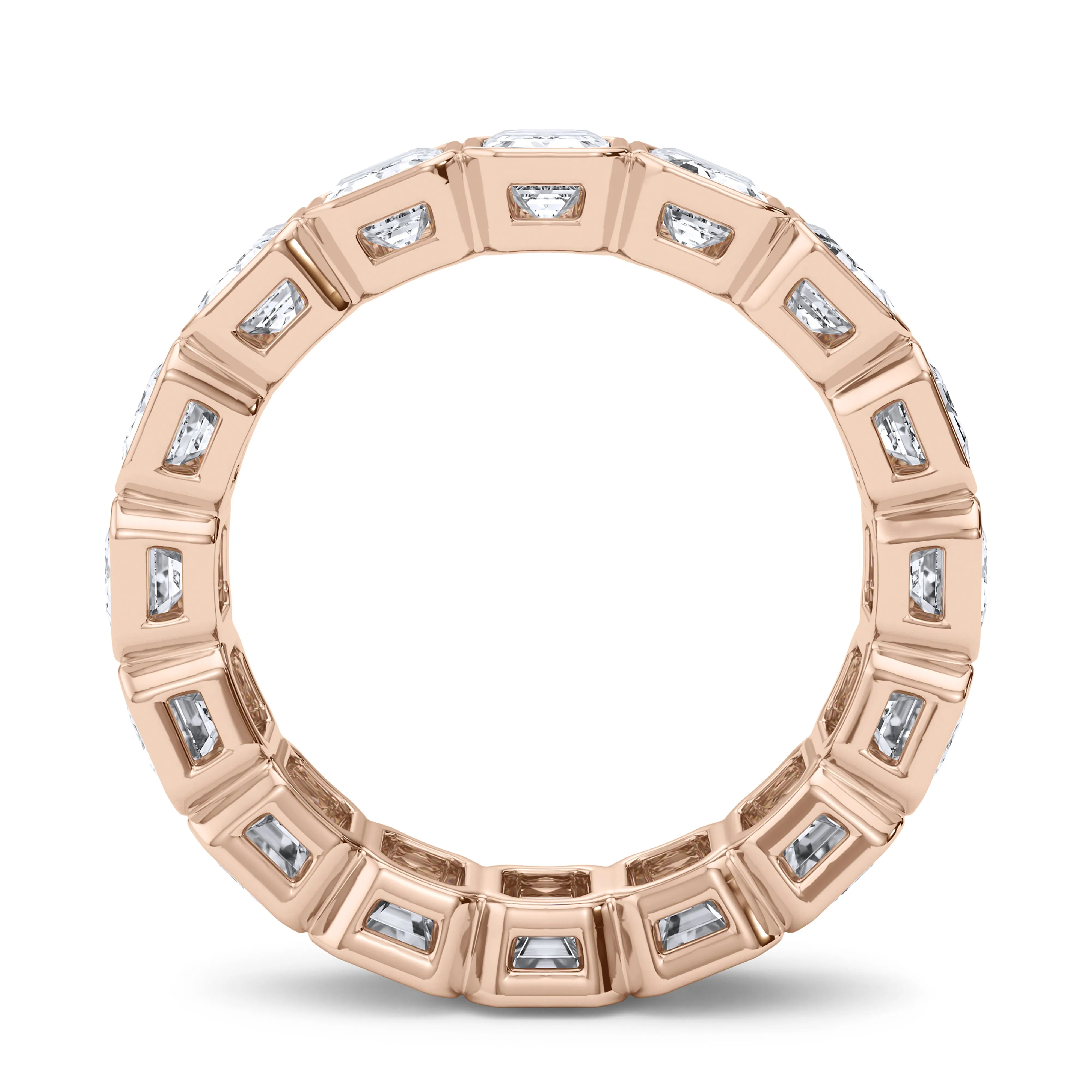 Emerald Cut Bezel Diamond Eternity Band