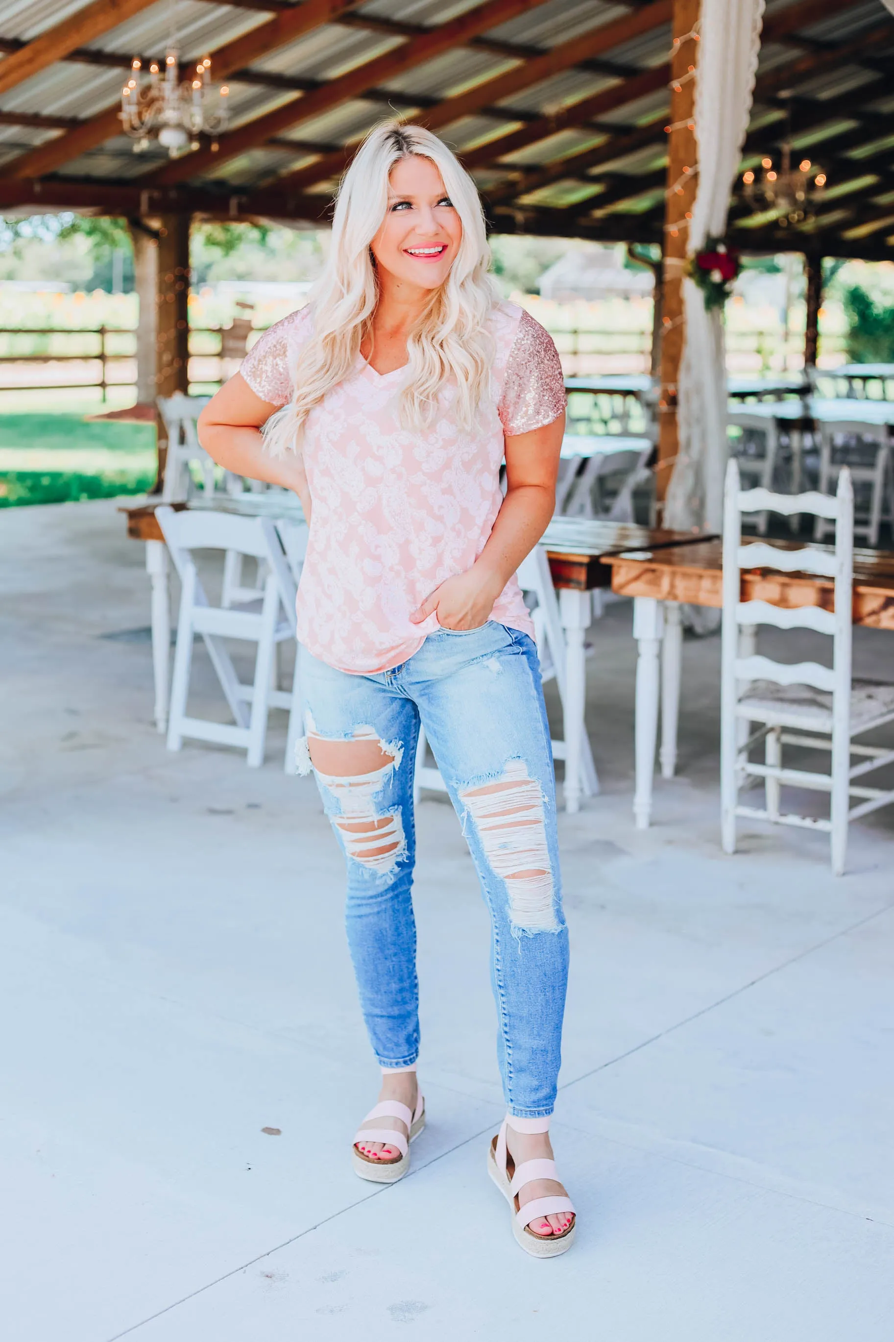 Everything Peachy Paisley Top