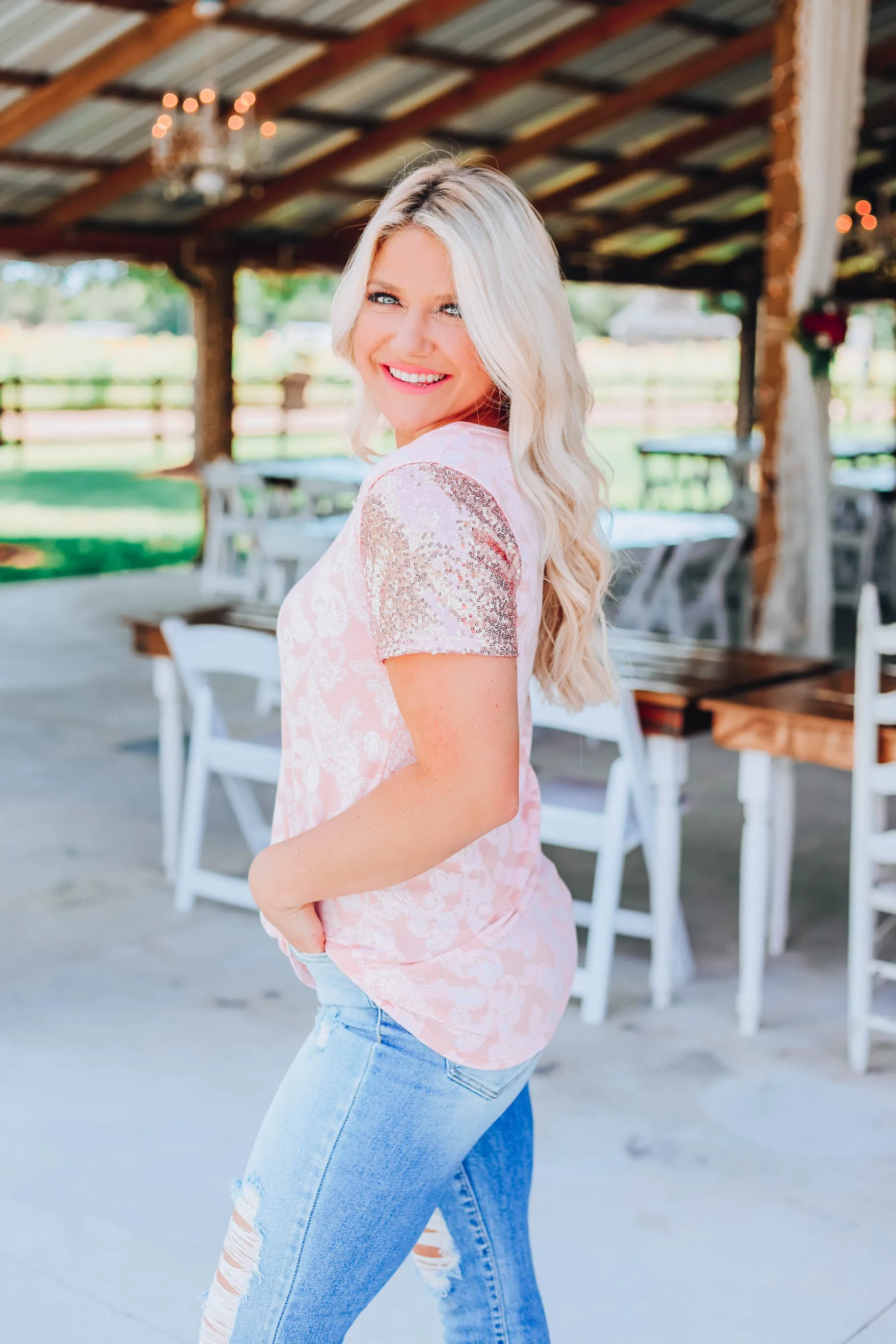 Everything Peachy Paisley Top