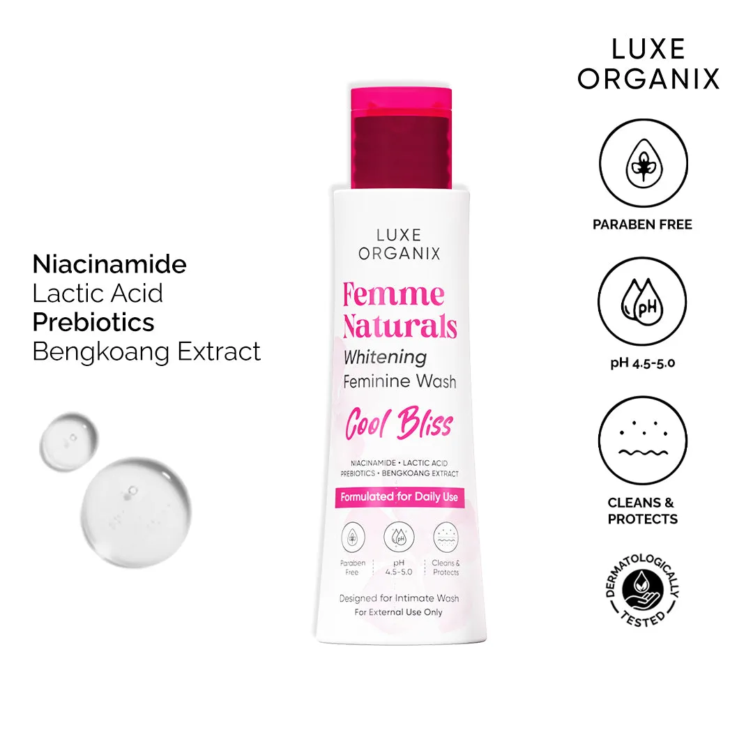 Femme Naturals Whitening Feminine Wash Cool Bliss 120ml