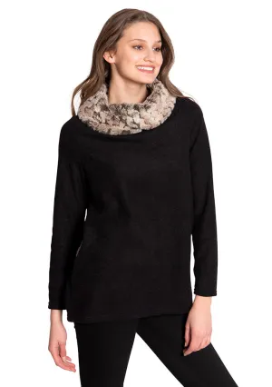 Fur Mock Neck