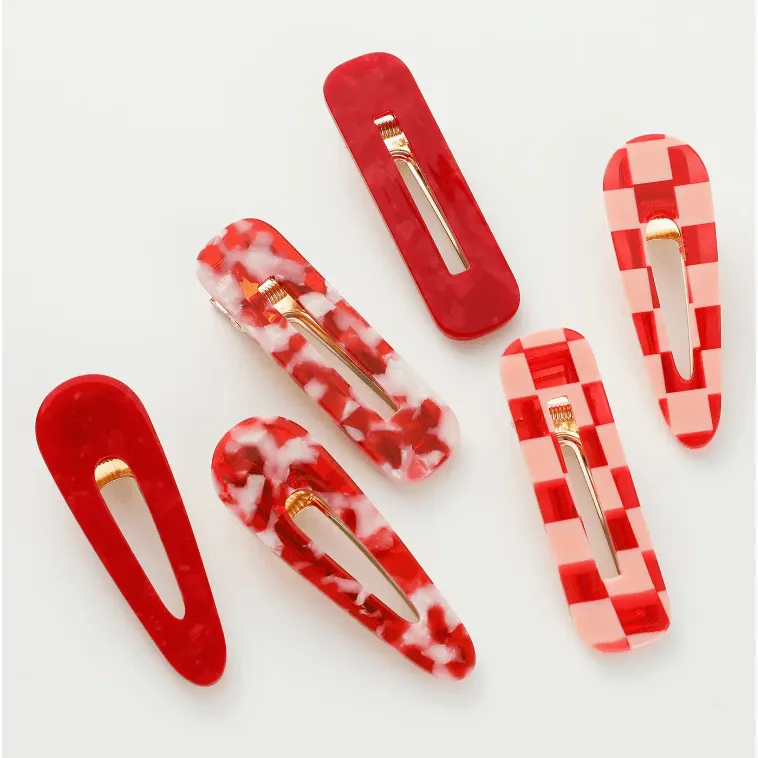 Gemma VDAY Printed Barette Clip
