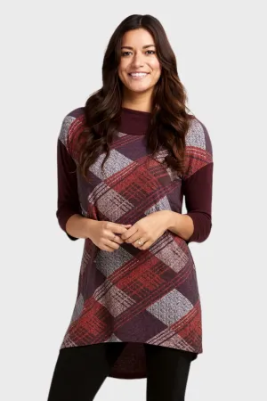 Geometric Printed Tunic Top