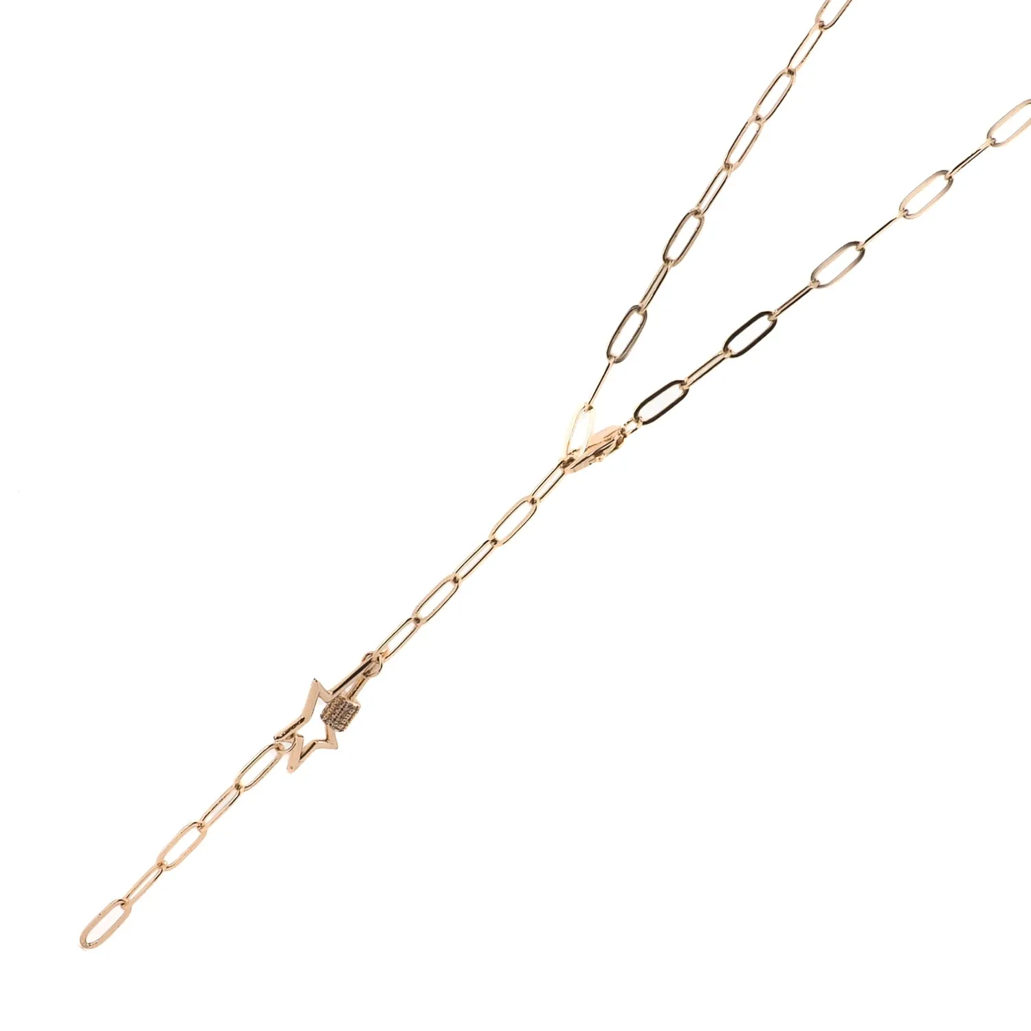 Gold Star Link Chain Necklace