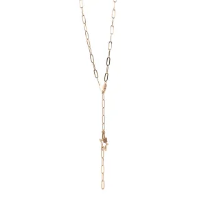 Gold Star Link Chain Necklace