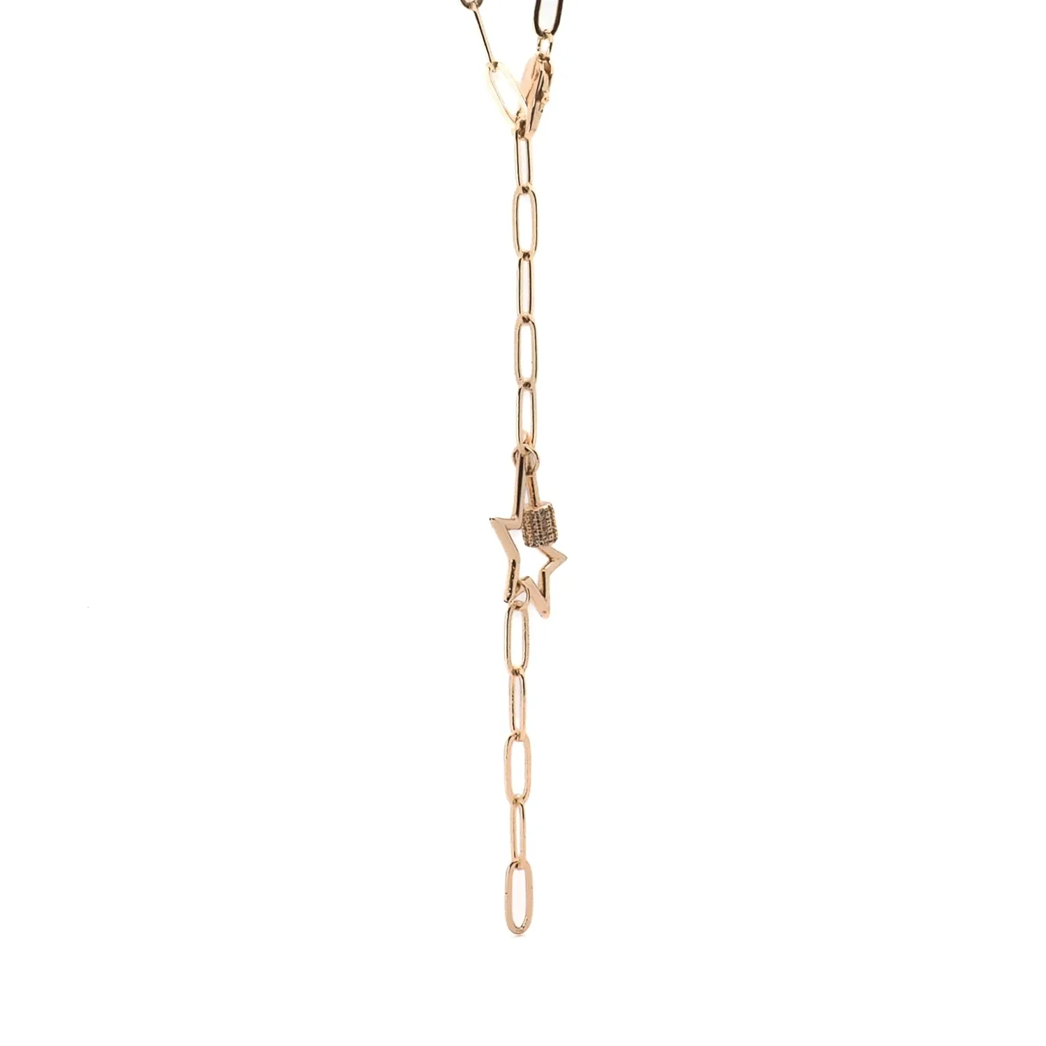 Gold Star Link Chain Necklace