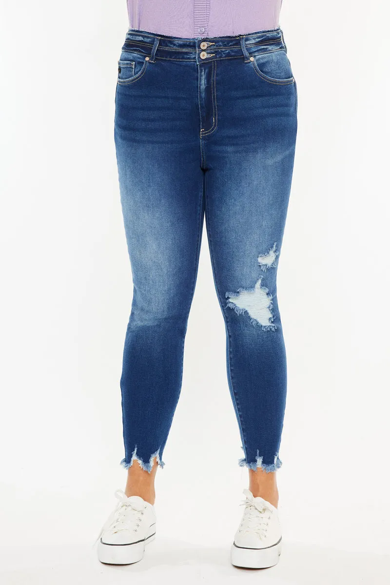 Haydee High Rise Ankle Skinny Jeans (Plus Size)