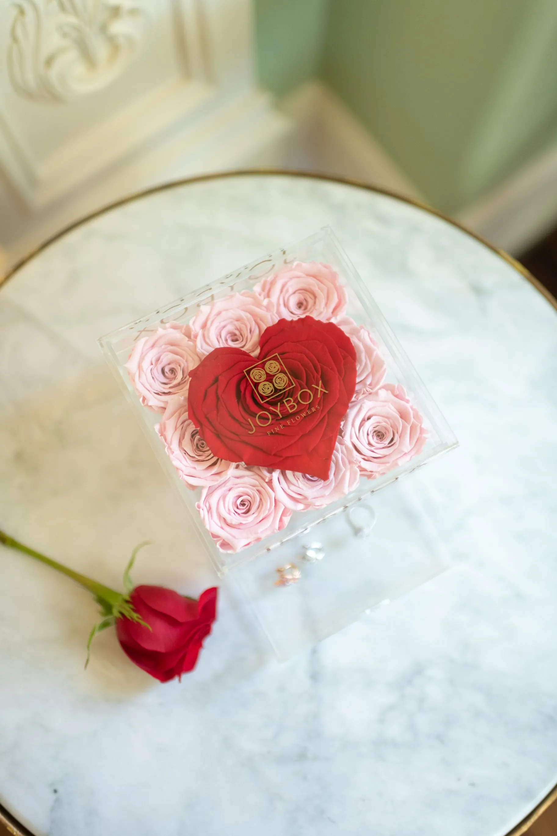 Heart shaped Everlasting Rose box (9 Rose)