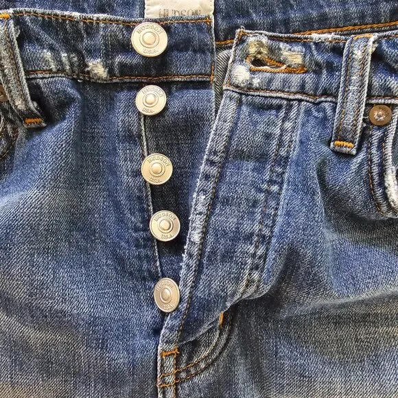 Hudson Tori Slouch Cutoff Distressed Denim Jean Shorts in Angeleno