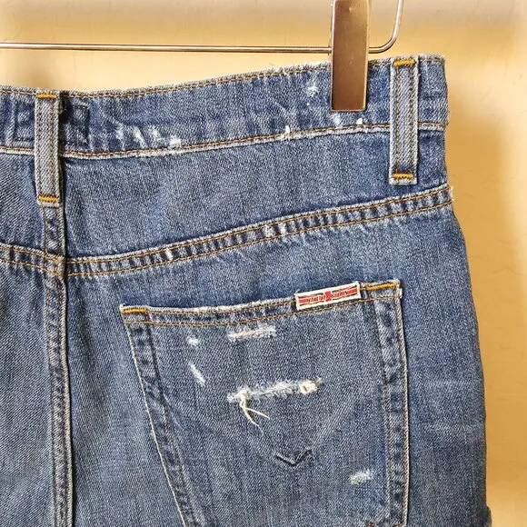 Hudson Tori Slouch Cutoff Distressed Denim Jean Shorts in Angeleno