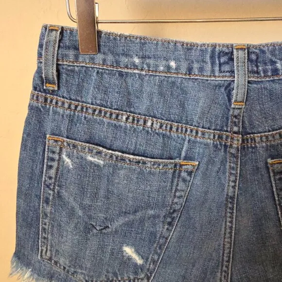 Hudson Tori Slouch Cutoff Distressed Denim Jean Shorts in Angeleno