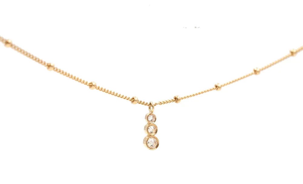 Inverted White Diamond Choker