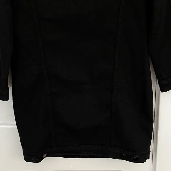 J Brand Black Denim Maxi Jacket Women’s Size Small Grunge Punk Minimalist New