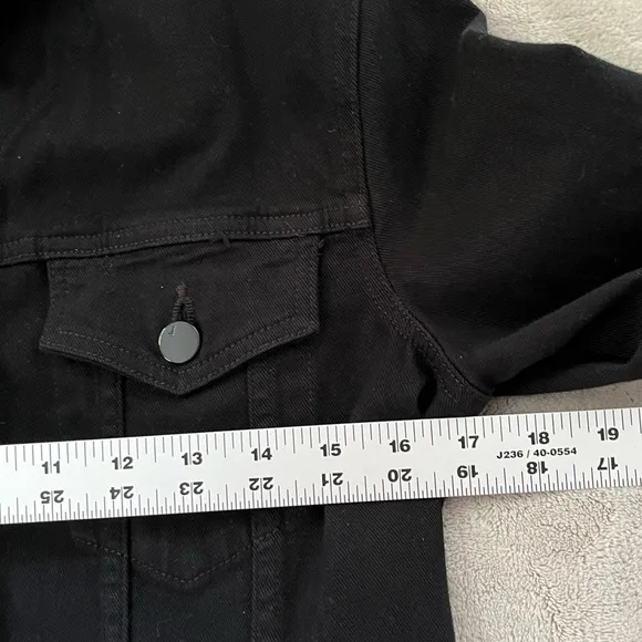J Brand Black Denim Maxi Jacket Women’s Size Small Grunge Punk Minimalist New