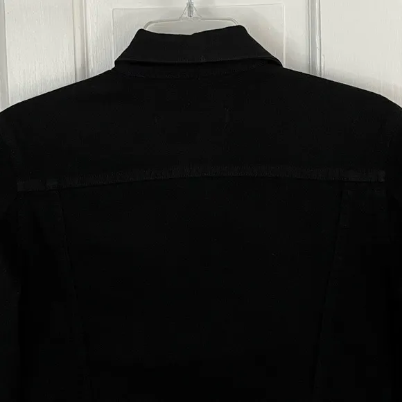 J Brand Black Denim Maxi Jacket Women’s Size Small Grunge Punk Minimalist New