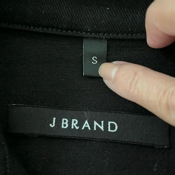 J Brand Black Denim Maxi Jacket Women’s Size Small Grunge Punk Minimalist New