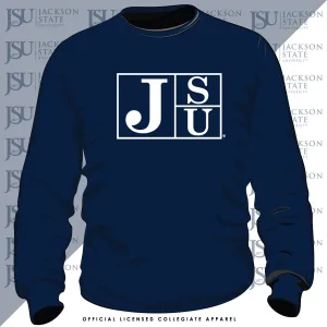 Jackson St. | BOX LOGO Navy Unisex Sweatshirt (Z)