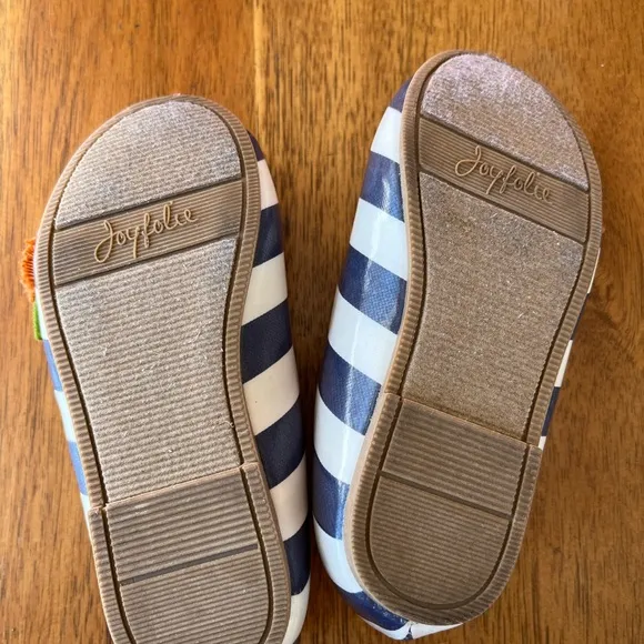 Joyfolie Brand New in Box 2011 Pumpkin Striped Skimmer Flats Toddler Size 8