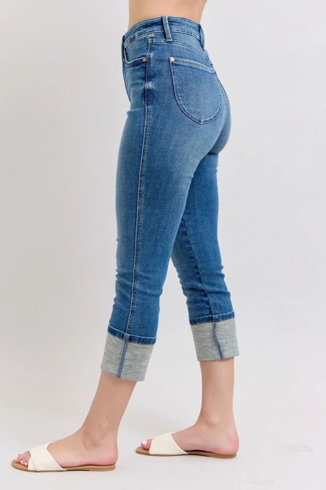Judy Blue Skinny Cuff Capri Jeans