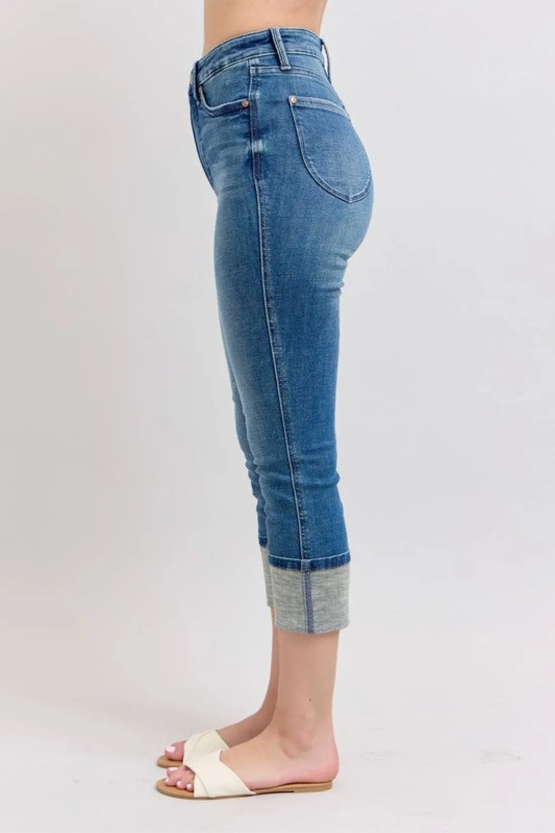 Judy Blue Skinny Cuff Capri Jeans