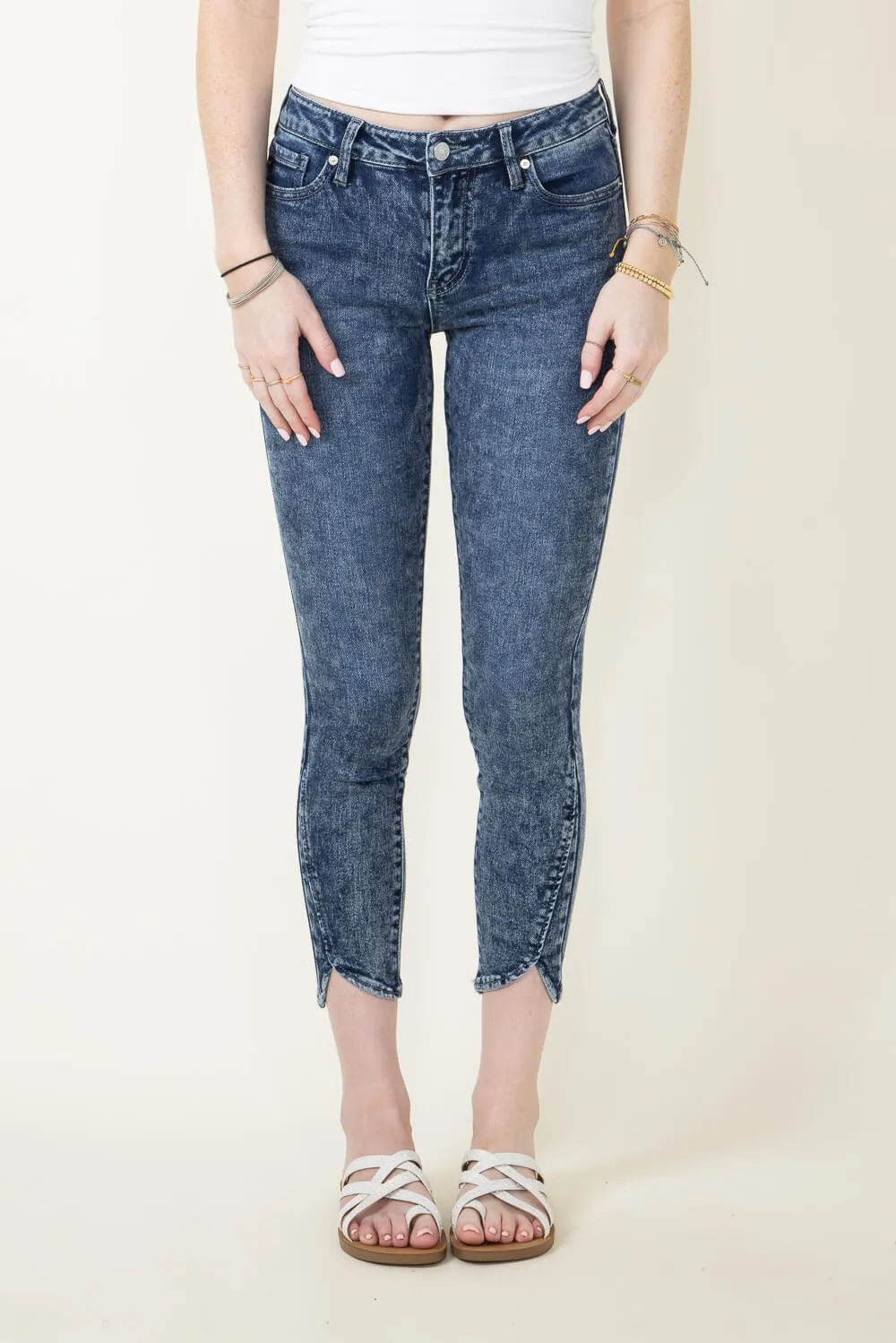 KanCan Temple Mid Rise Ankle Skinny Jeans for Women | KC70039M
