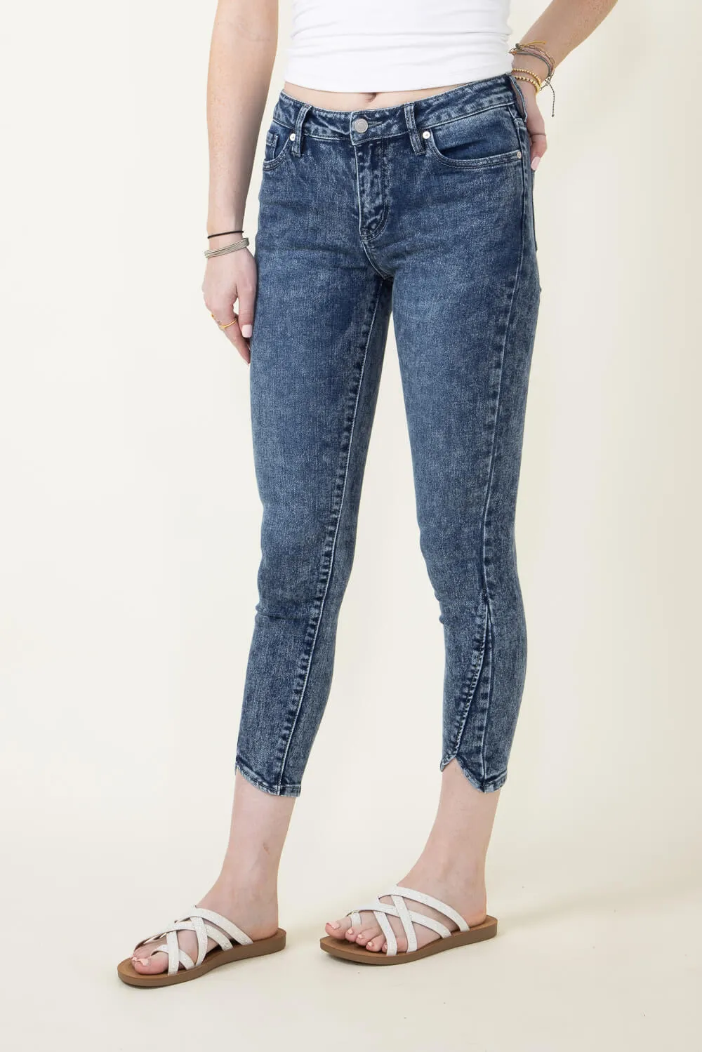 KanCan Temple Mid Rise Ankle Skinny Jeans for Women | KC70039M