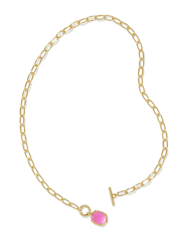 Kendra Scott Daphne Link & Chain Necklace - Gold & Azalea