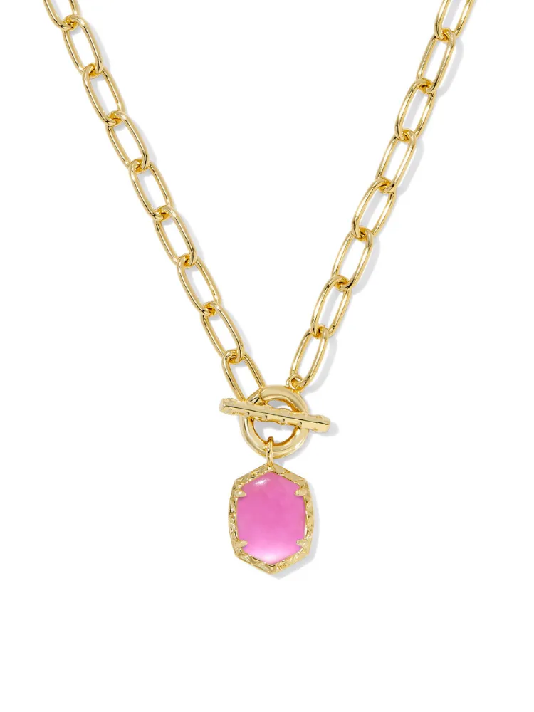 Kendra Scott Daphne Link & Chain Necklace - Gold & Azalea
