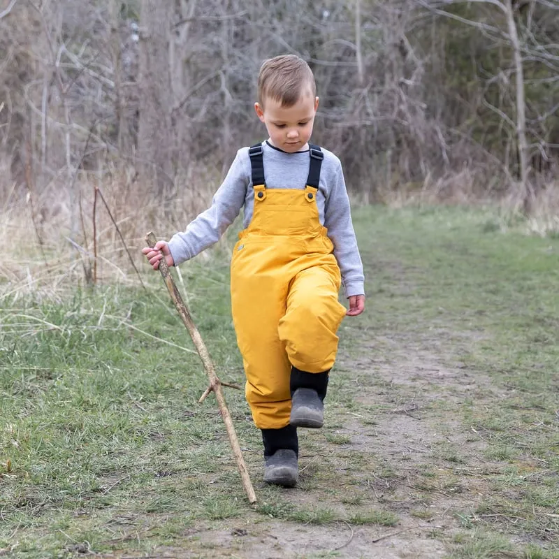Kids Cozy-Dry Rain Bib Pants - Yellow