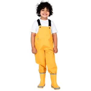 Kids Cozy-Dry Rain Bib Pants - Yellow