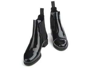 Ladies Ovation Patent Leather Show Boots Brown 6