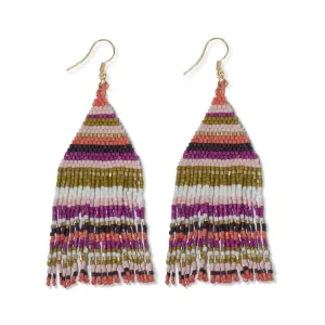 Lexie Horizontal Stripe Fringe Earrings