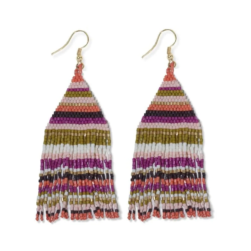 Lexie Horizontal Stripe Fringe Earrings