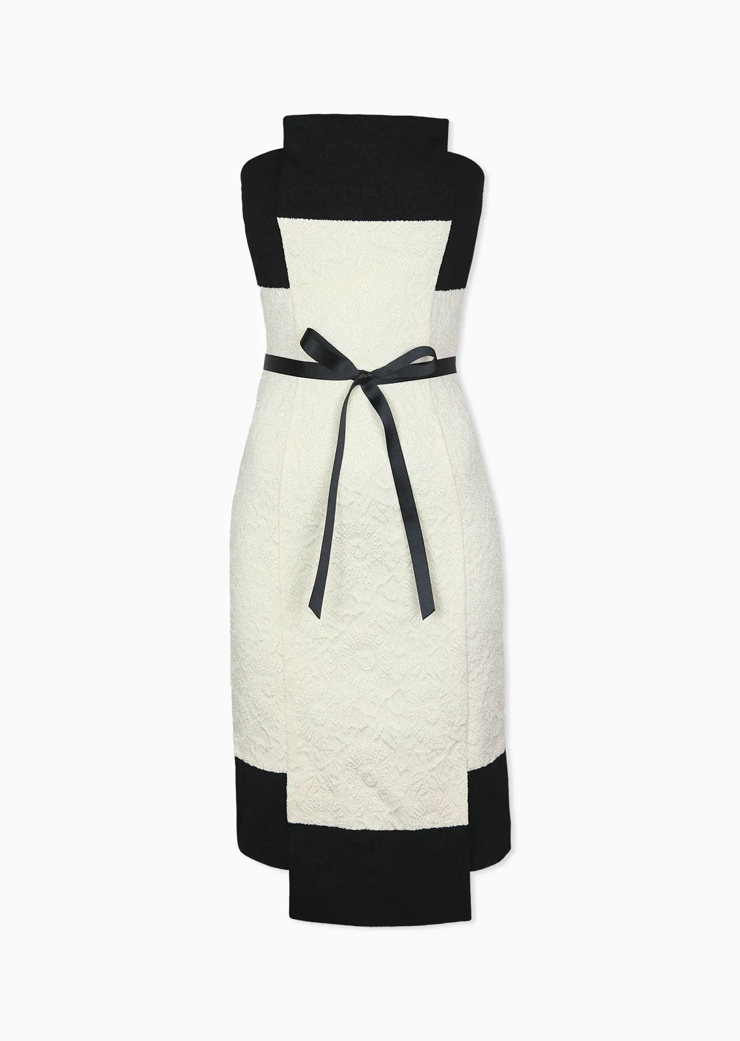 Lindsay - Matelassé Knit Dress with Bow