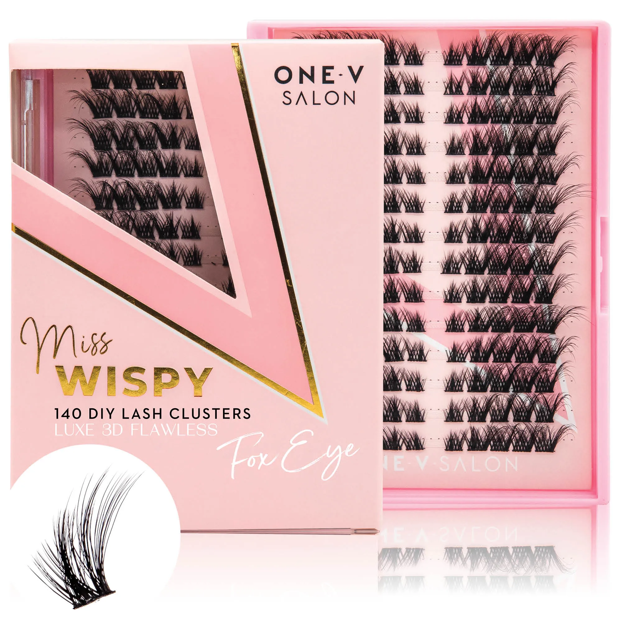 Luxe 3D Flawless - Fox Eye - 140 DIY Cluster Lashes Complete Kit
