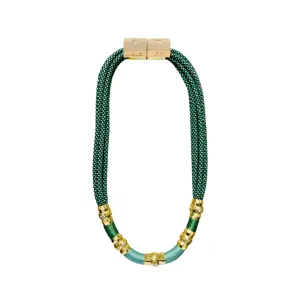 Luxe Colorblock Necklace- Eucalyptus