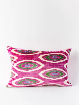 Luxe Magenta Eye Lumbar Pillow Cover