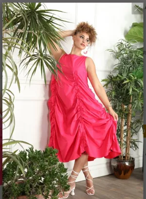 Luxe Moda LM-134 1PC Sleeveless Draped oversized Dress. Fits up to size XL
