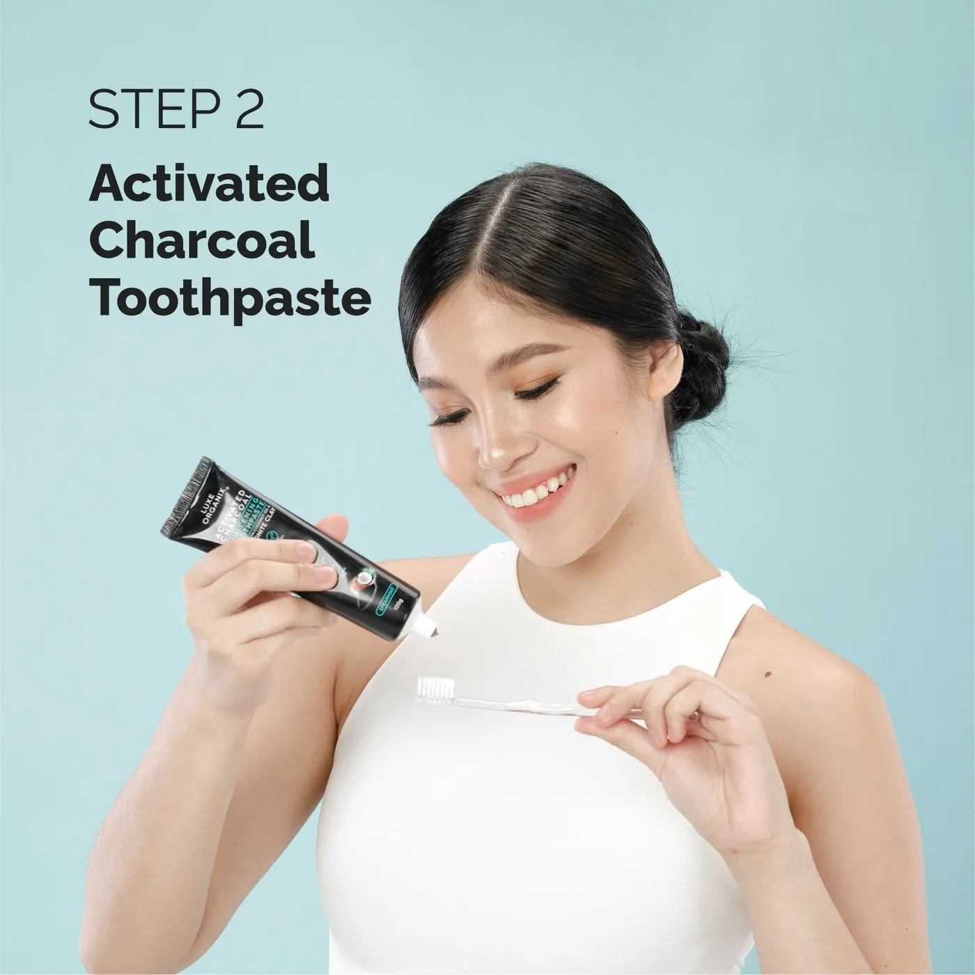 Luxe Organix Activated Charcoal Toothpaste (120g x 2 tubes)