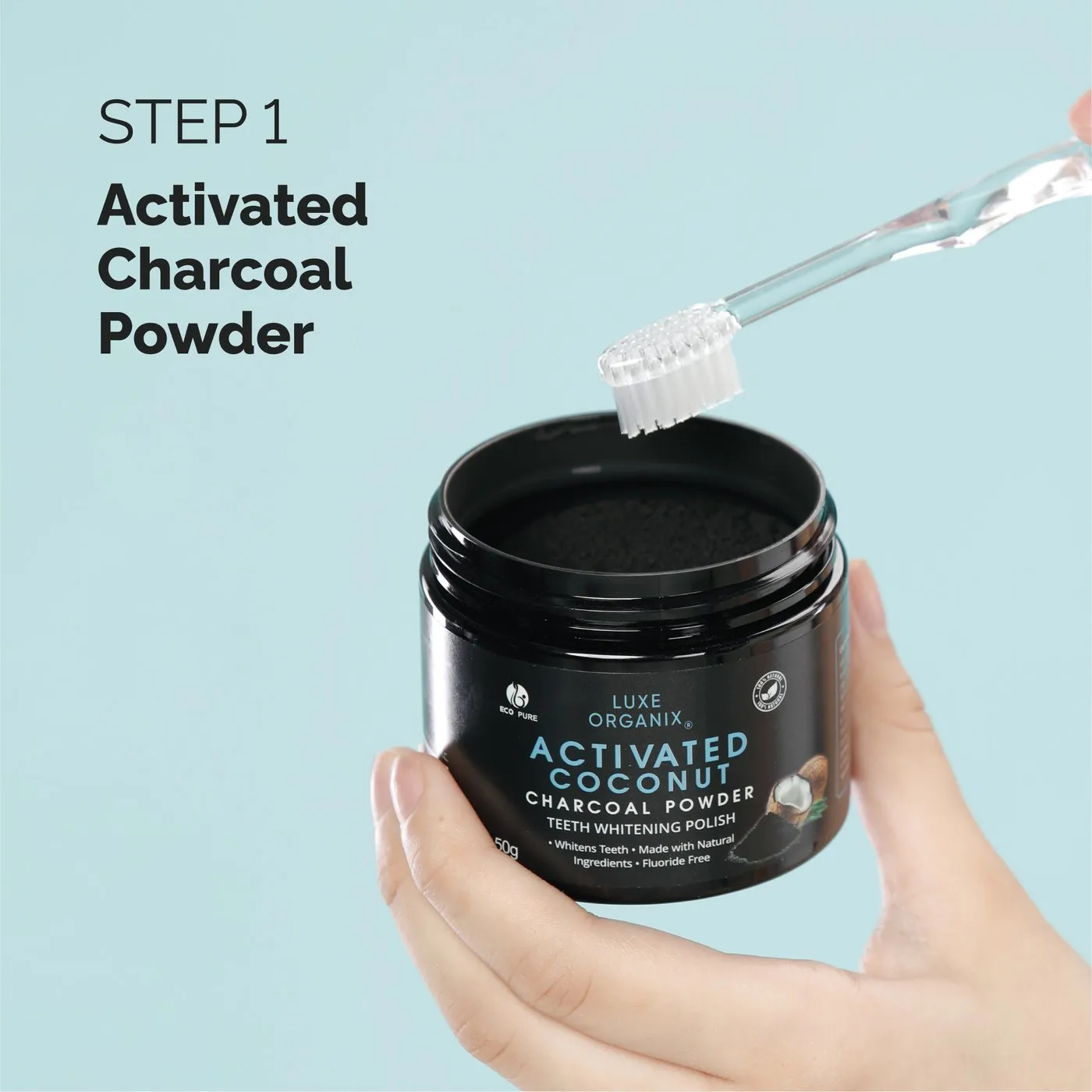 Luxe Organix Activated Charcoal Toothpaste (120g x 2 tubes)