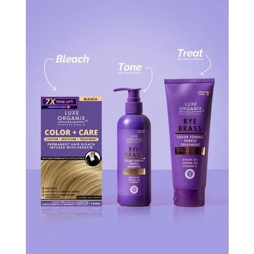 LUXE ORGANIX Bye Brass Purple Shampoo 210ml