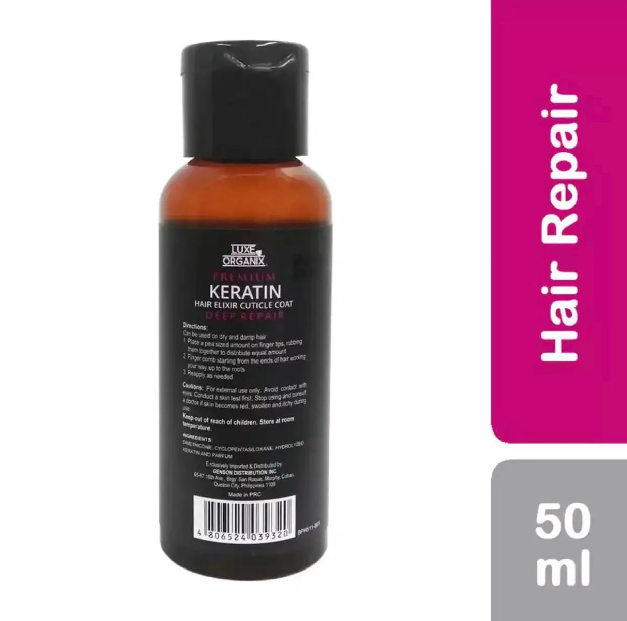 Luxe Organix Keratin Elixir Cuticle Coat 50ml