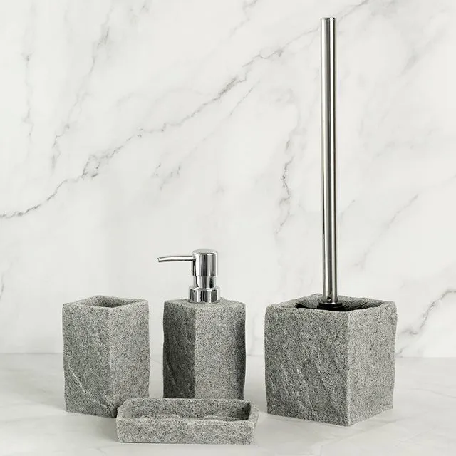 Luxe Resin Bathroom Set – Elegant, Durable, and Easy-to-Clean 4-Piece Bathroom Accessory Set