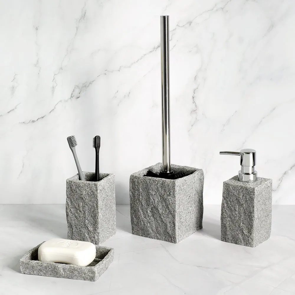 Luxe Resin Bathroom Set – Elegant, Durable, and Easy-to-Clean 4-Piece Bathroom Accessory Set
