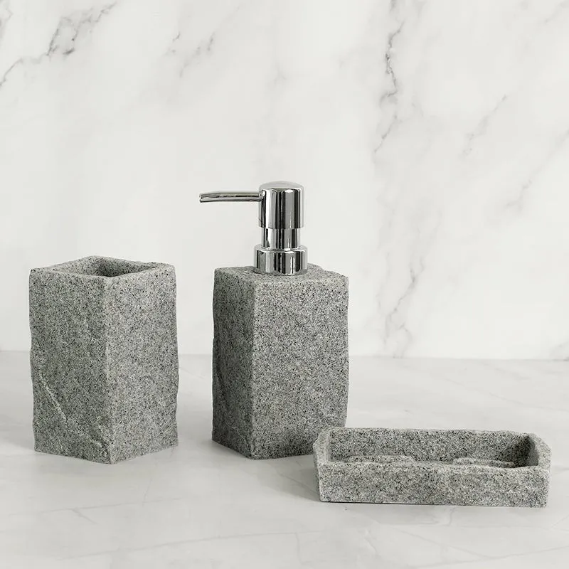 Luxe Resin Bathroom Set – Elegant, Durable, and Easy-to-Clean 4-Piece Bathroom Accessory Set