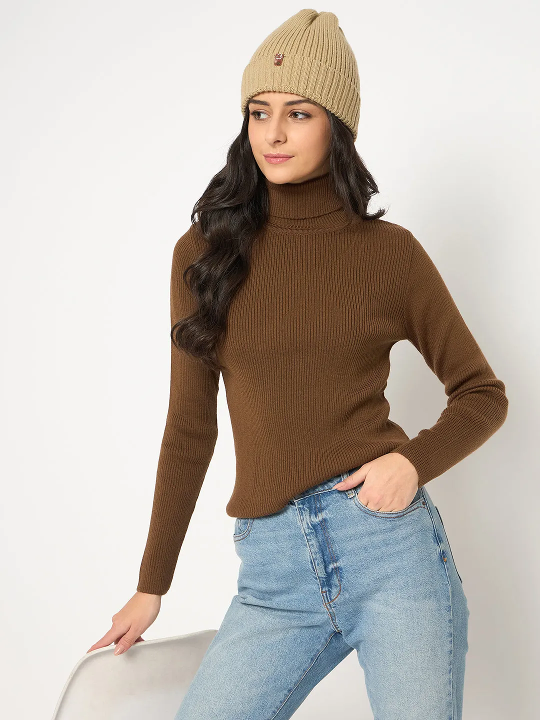 Madame High Neck Coffee Brown Skeeve