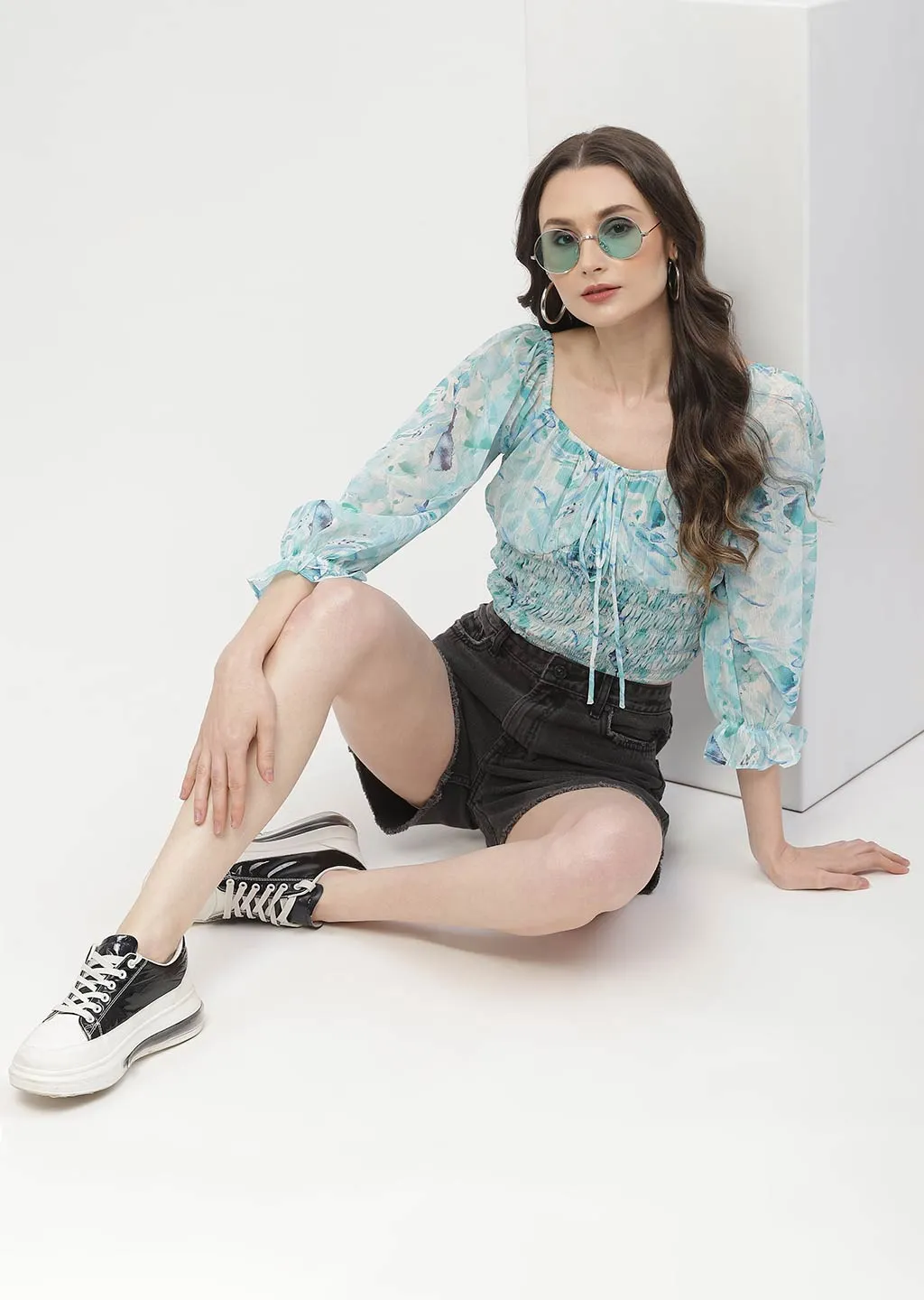 Madame Mild Distressed Black Denim Shorts